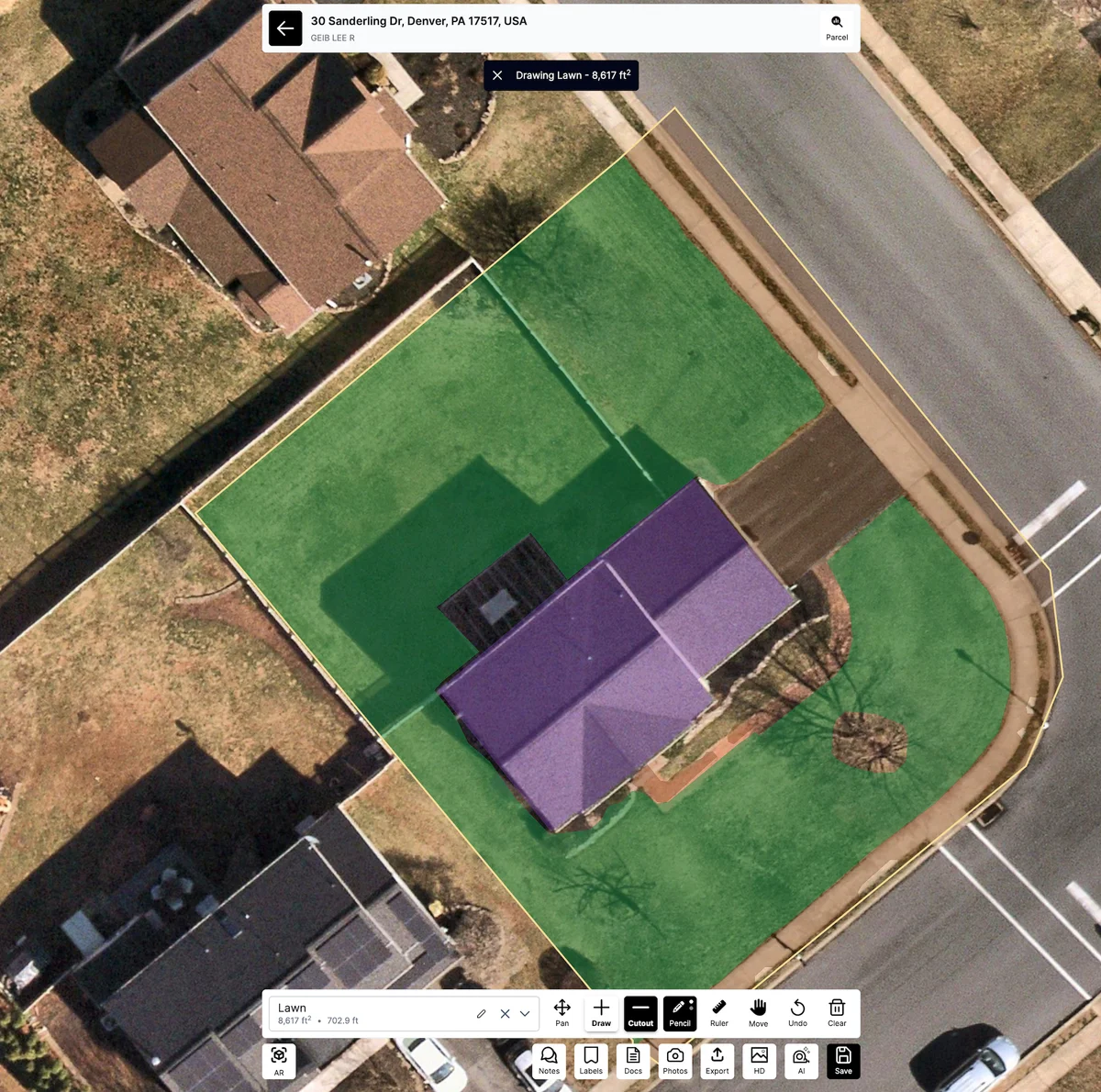 Completed pencil cutout