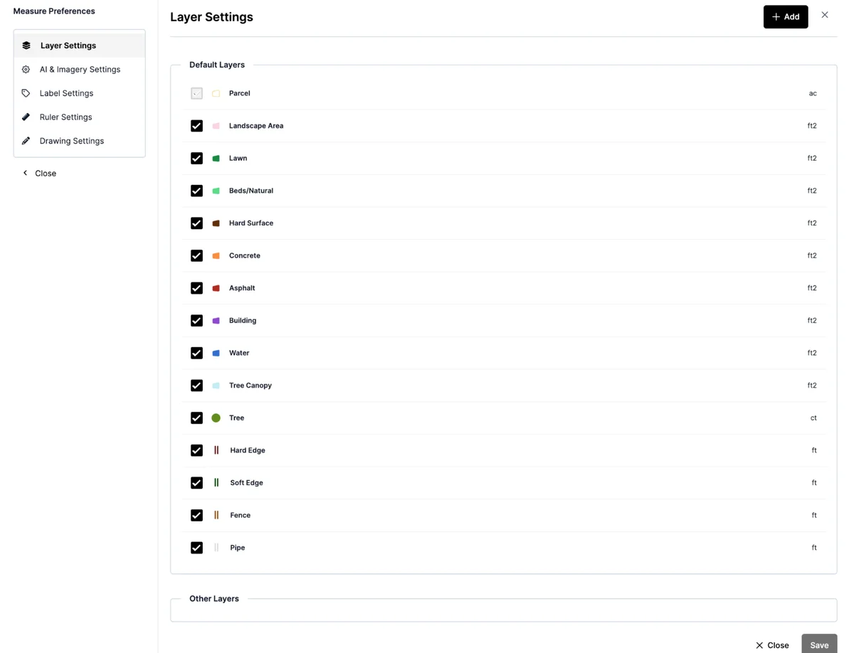 Layer Settings panel