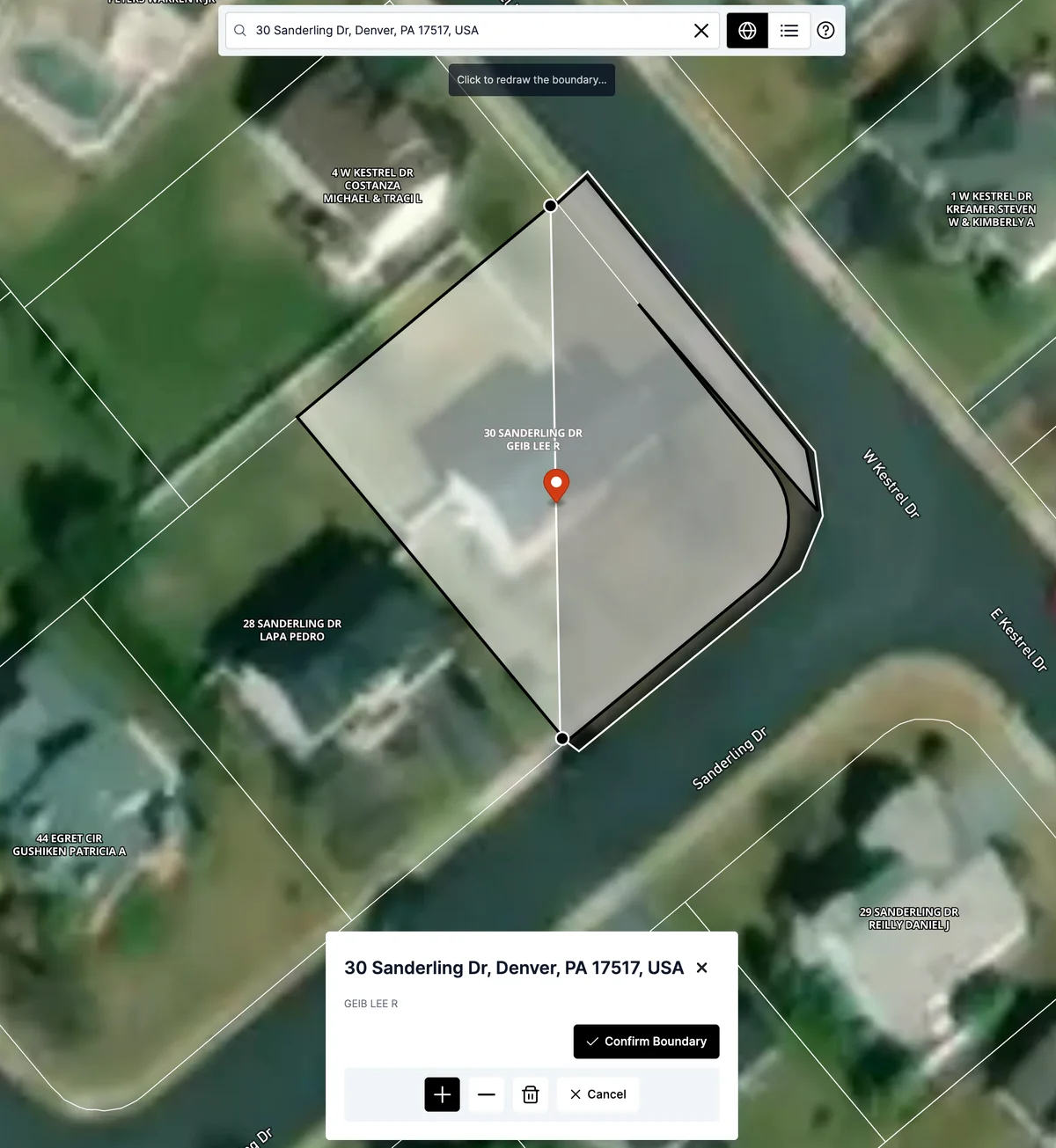 Confirm boundary interface