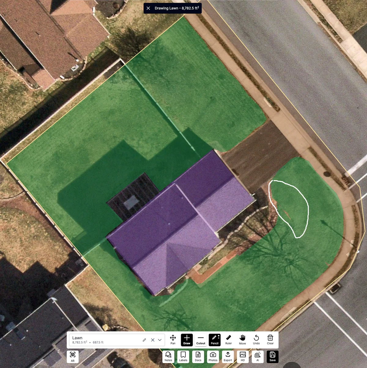 Using pencil to fill in gaps in existing measurements