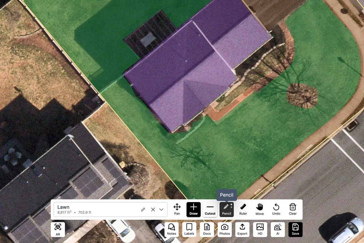 Pencil mode activated with tooltip